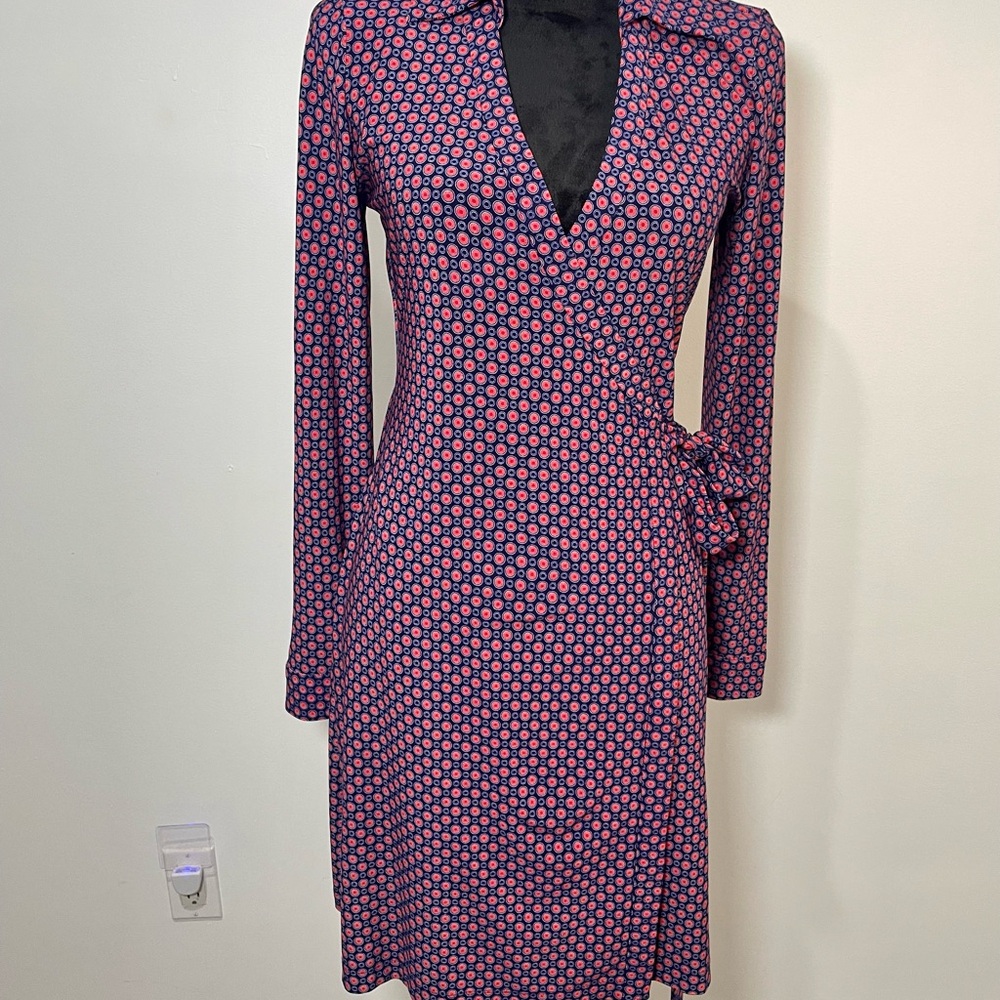 Tommy Hilfiger Multicolored Sheath Dress with Plunge Neckline